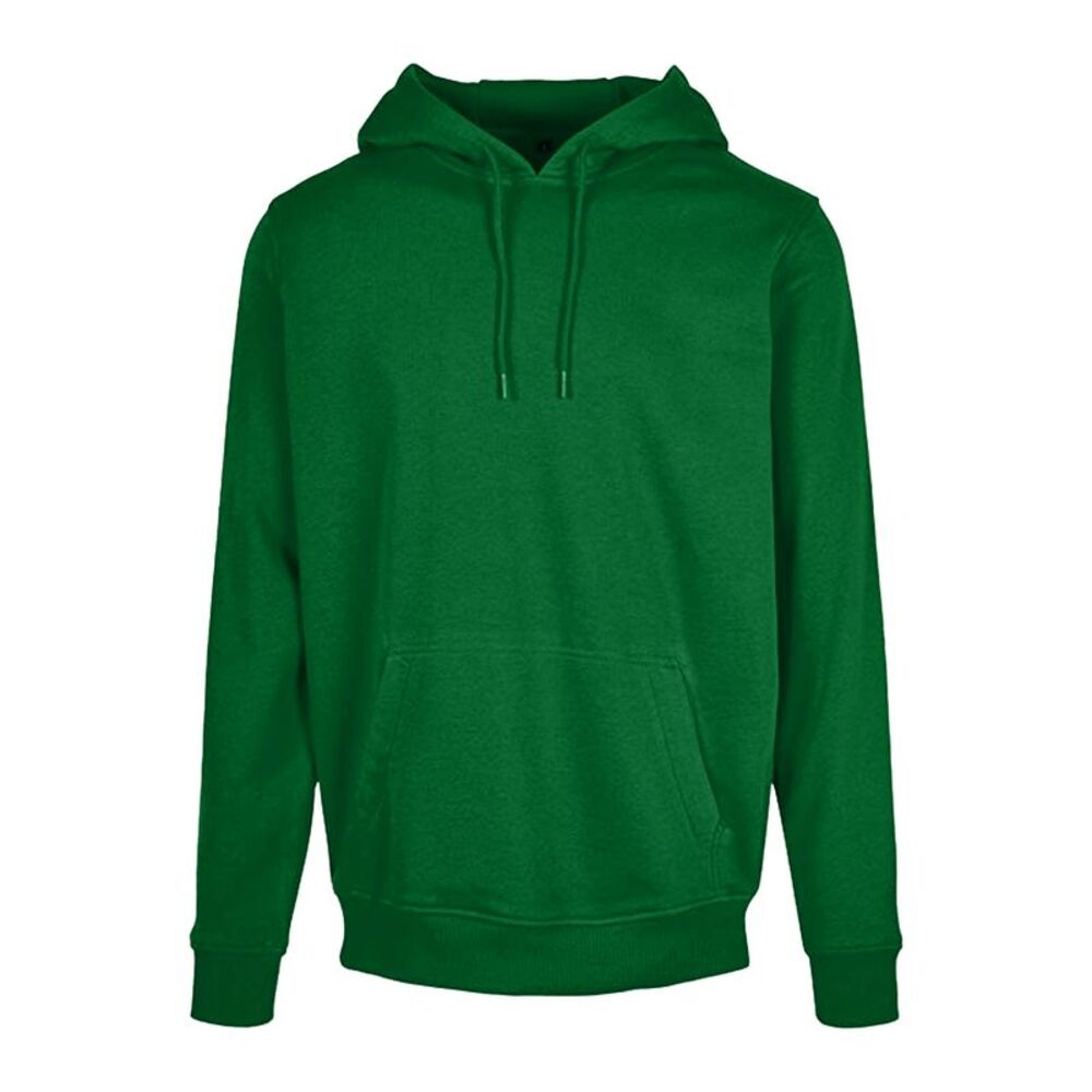 Build Your Brand Mens Heavy Pullover Hoodie / Forest Green